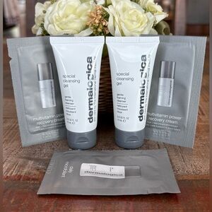 NEW Dermalogica SPECIAL CLEANSING GEL Duo + Milkfoliant & Recovery Cream SAMPLES